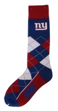 New York Giants Men's Crew Socks One Size Fits Most Argyle Lineup
