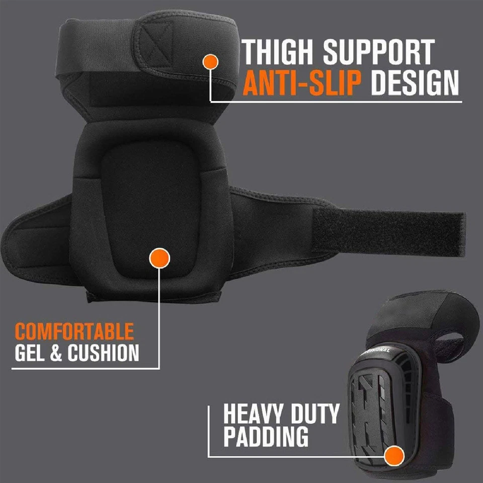 Rodilleras de Trabajo, Rodilleras de Construcción para Servicio Pesado Negro - Изображение 4 из 4