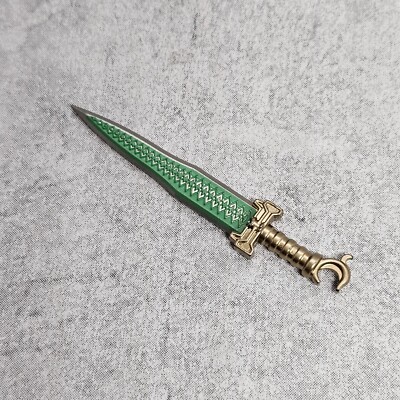Custom Dynasty Knight Sword Gold Jade for Blocks Minifigure Gc6js2