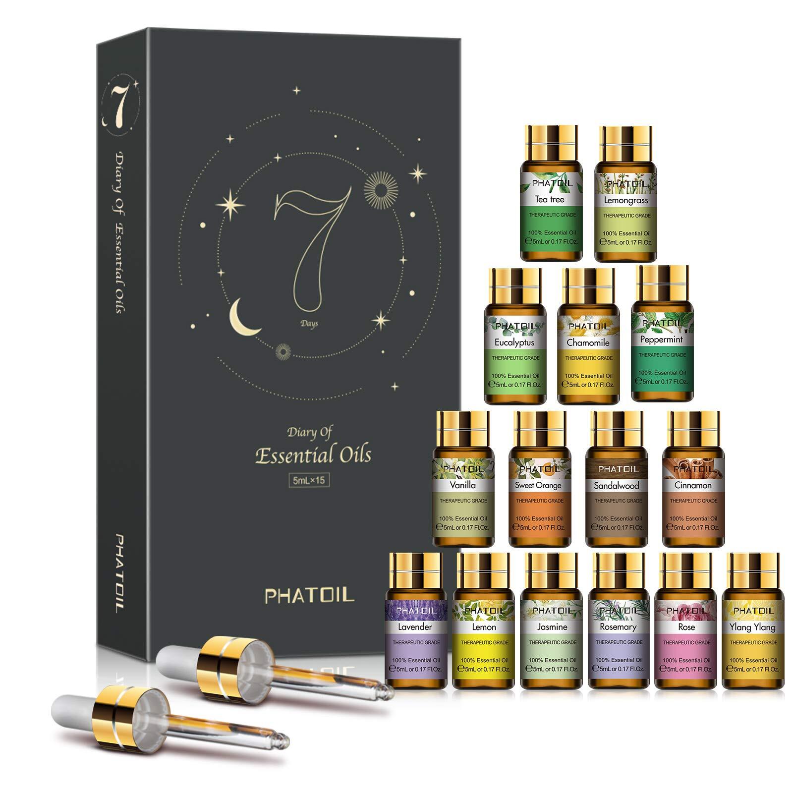 15PCS Essential Oils Gift Set - Premium Quality Essential Oils for Aromathera...