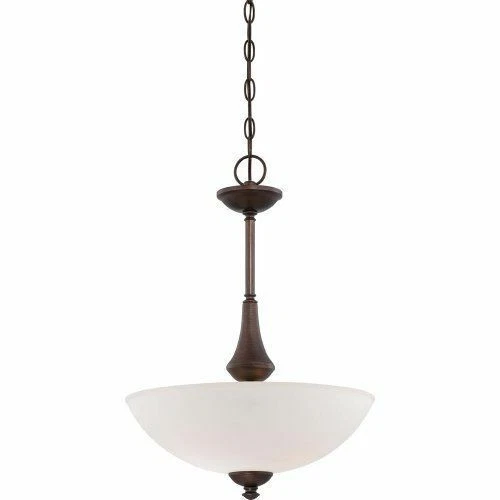 Nuvo 60-5138 - 3-Lights Prairie Bronze Pendant with Frosted Glass - Picture 1 of 1