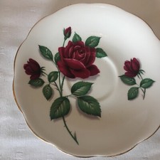 Royal Standard Red Velvet Vintage Saucer VGC
