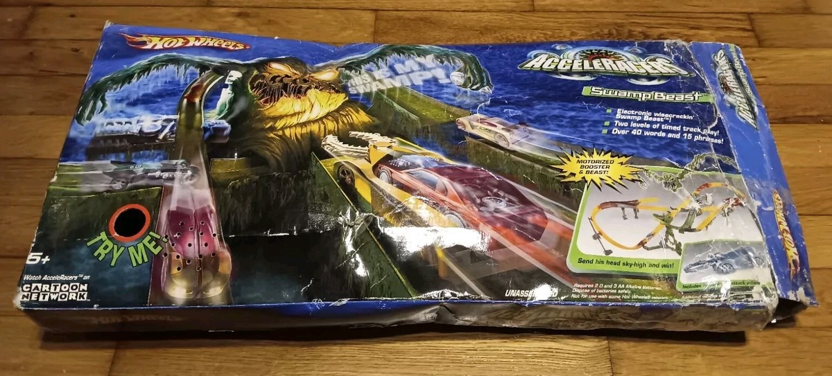 Hot Wheels Acceleracers Swamp Beast Race Track Set Incomplete