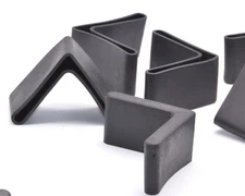 50mm x 50mm x 4.7mm Angle Iron Rubber End Caps  Fits 4.7mm Thick Materials