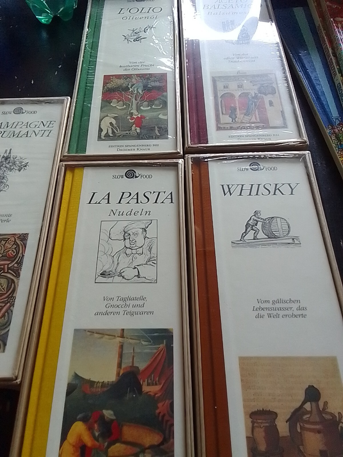 Paket - Slow Food - 1995 , Pasta , Olivenöl, Balsamessig, 5 Bücher Ovp