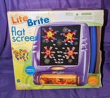 Used Lite Brite Purple Flat Screen Hasbro Battery Operated Peg Storage Ages 4