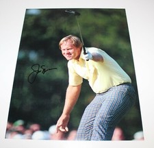 JACK NICKLAUS SIGNED 1986 MASTERS PUTT 11x14 PHOTO COA PROOF AUGUSTA GOLF LEGEND