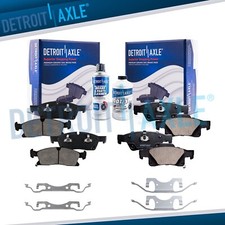 Front Rear Ceramic Brake Pads for 2011 - 2016 Jeep Grand Cherokee Dodge Durango