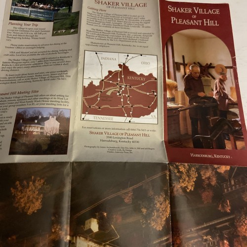Shaker Village Of Pleasant Hill (Harrodsburg, KY) Vintage Brochure  - 第 6/6 張圖片