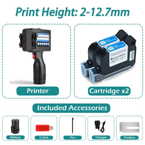 Nonencrypted Handheld Inkjet Printer Gun 12.7mm with Fast-Drying Ink for Barcode - Picture 18 of 23