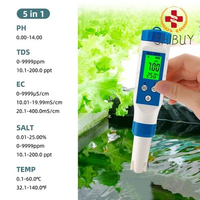 0.1-200ppt Salinity Meter Salt Tester Monitor 
