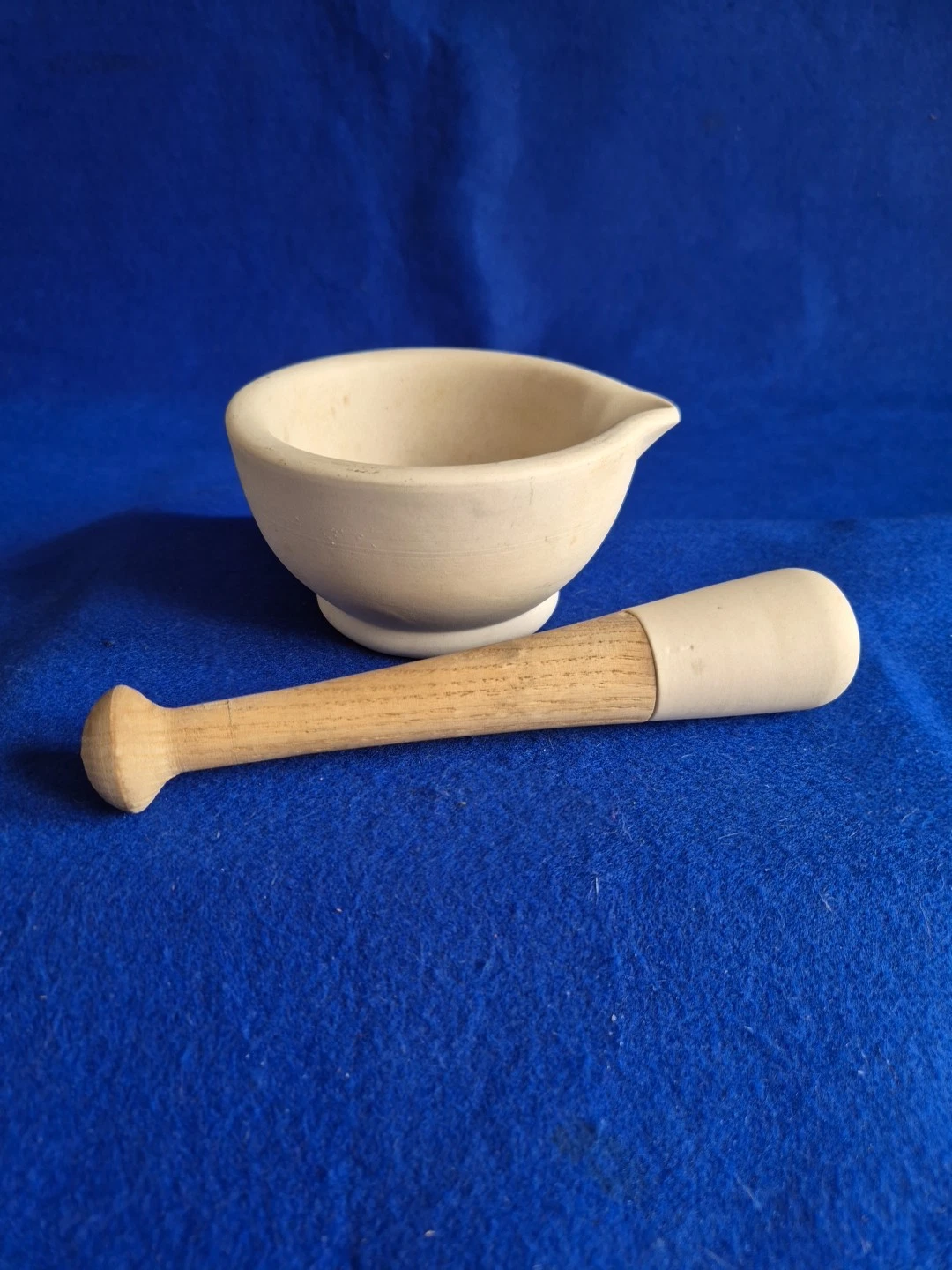 Mortar & Pestle Ceramic Vintage Kitchen Cooking Apothecary Pharmacy Acid Proof.