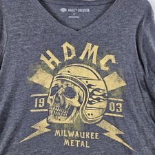 Harley Davidson Shirt Women XXL 2XL Gray Motorcycle Biker