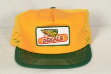 Vintage DEKALB Seed Trucker Snapback Hat K-Products Made in USA
