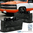 Fits 94-98 C10 C/K 1500 Tahoe Silverado Smoke Headlights w/ Bumper Corner Lamps