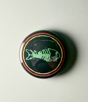 Fishbone Logo 1  Button F013B Pin Badge