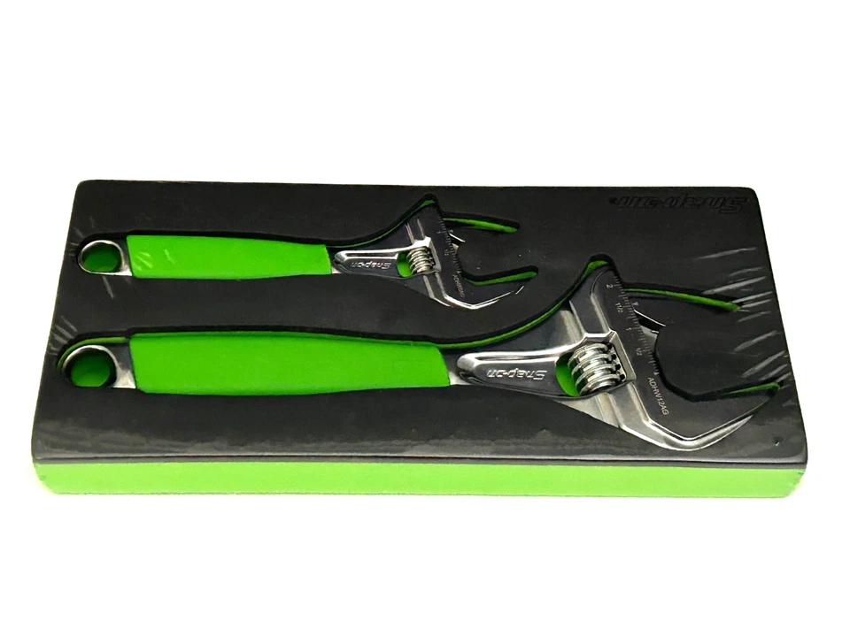 Snap On Tools NEW ADHW702GK2F 2pc 12 & 8 Inch Wide Mouth Adjustable Wrench Set - Image 4 of 4