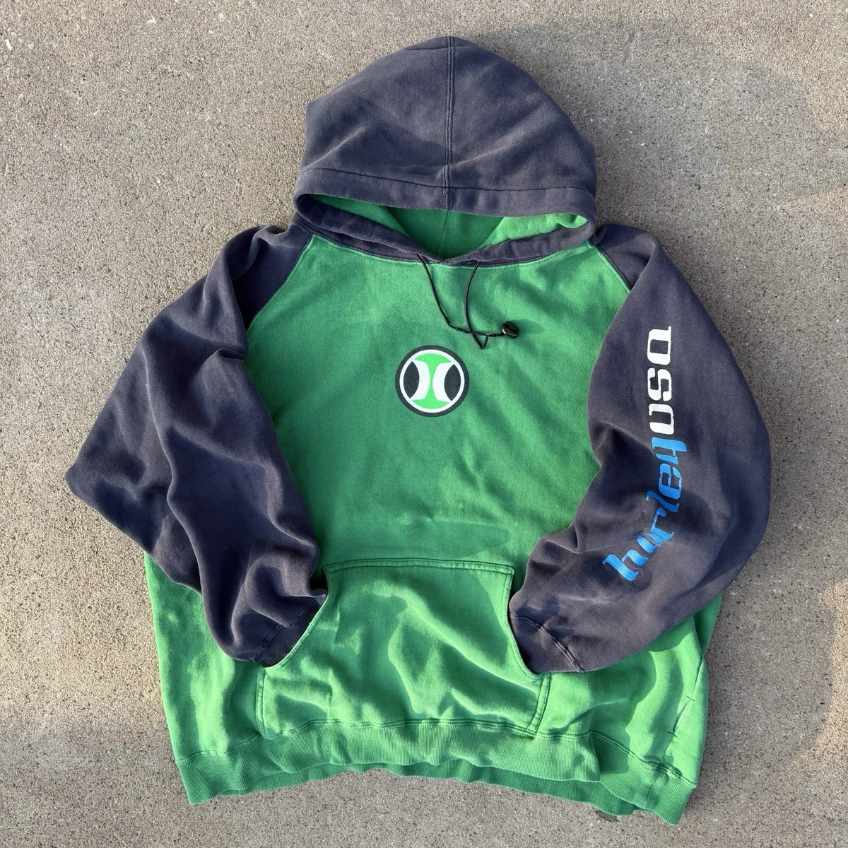 Hurley Maglione Uomo Bengal Fleece Crew - Morbido Pile Con Stampa Fronte/Retro, Stile Casual