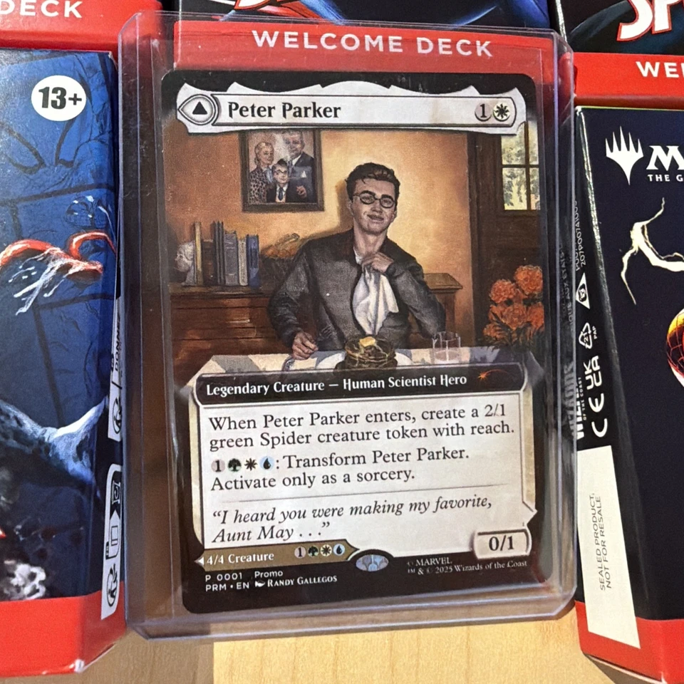 2025 NYCC Magic Gathering Spider-man Welcome Deck Set Of 5 w/ Peter Promo Card - Image 2 of 4