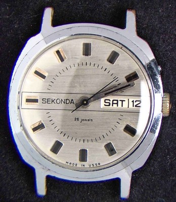 Sekonda USSR Herren Handaufzug 2428 Vintage Uhr -- Ersatzteile/Reparaturen