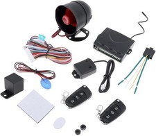 Vehicle anti-theft alarm system, complete with remote control, siren and sensors