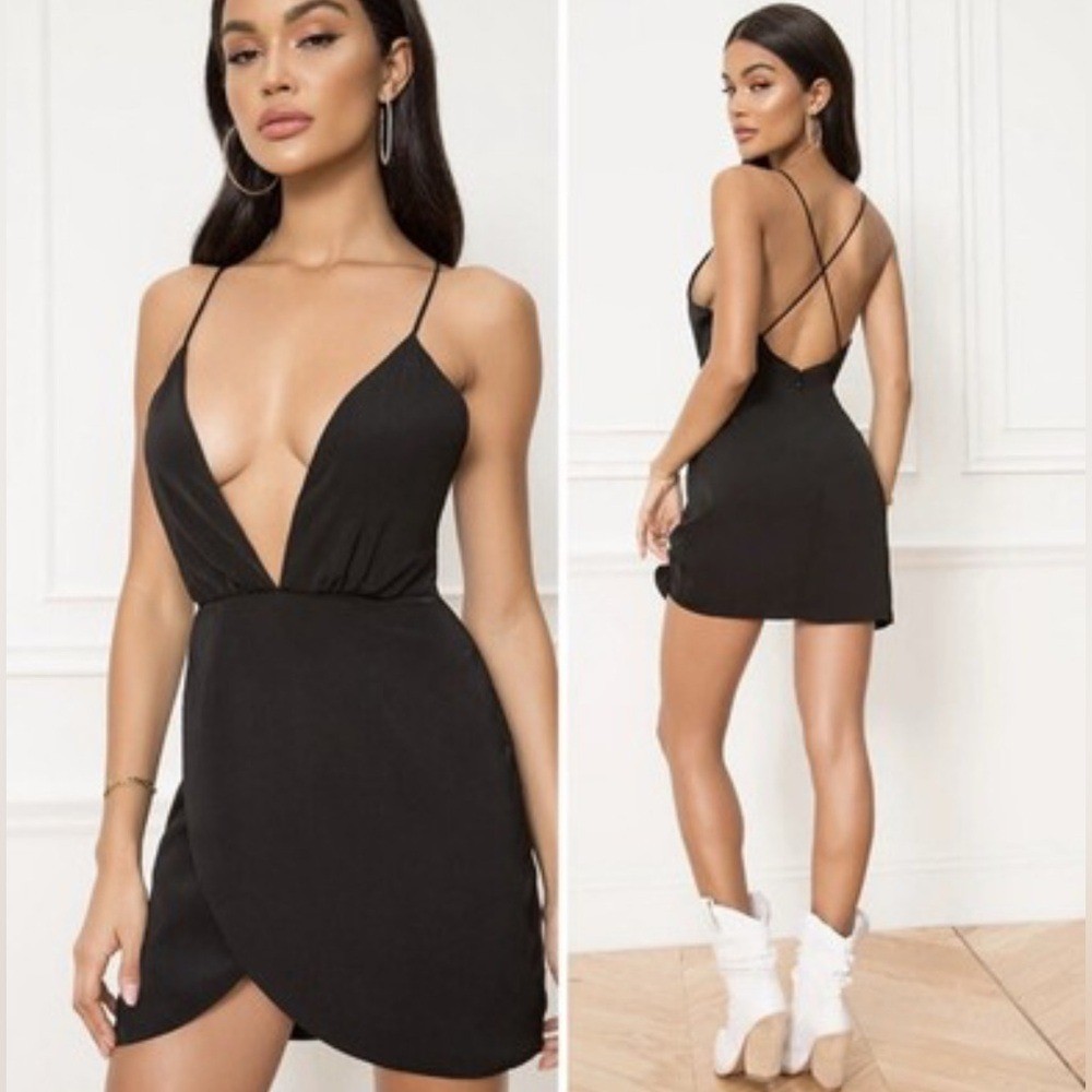 Superdown Black Strappy Mini Dress S