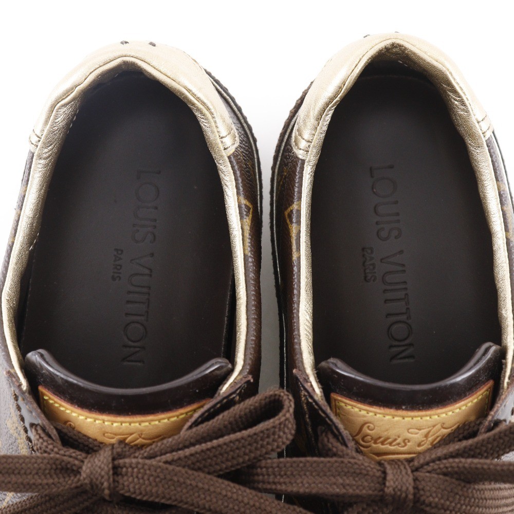 Louis Vuitton Low-top Sneakers Monogram Brown Canvas Size 37 US About 6 Women's thumbnail 7