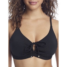 Sunsets Kauai Bikini Top Women's 34D-36C Black Stretch Keyhole Swimwear JDM2522