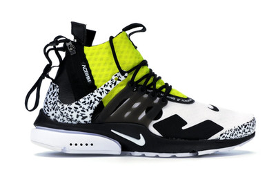 Nike Air Presto Mid Dynamic Yellow US10/UK9/EU44 AH7832-100 Neu Authentic