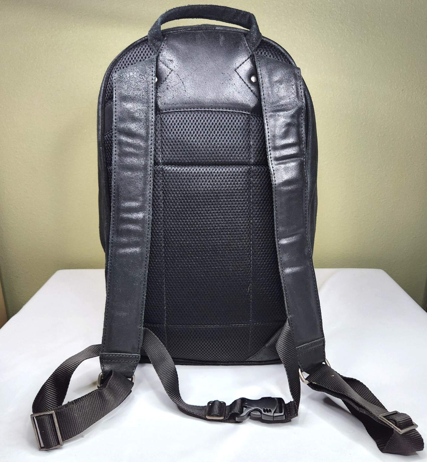 Triumph Motorcycle Backpack Large Thick Black Lea… - image 2