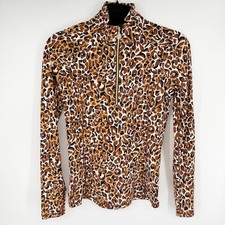 Lilly Pulitzer Luxletic Justine 1/2 Zip Pullover XS Chocolate Onyx Favorite Spot