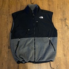 The North Face Vintage Denali Polartec Fleece Vest Zip Up Gray Men's X-Large XL