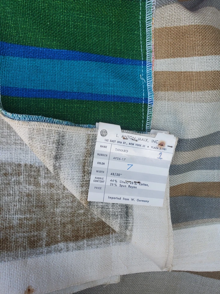 Tela Tanaro vintage Anton Maix Inc. 48" (4P26-17) Alemania  Foto 2 de 4