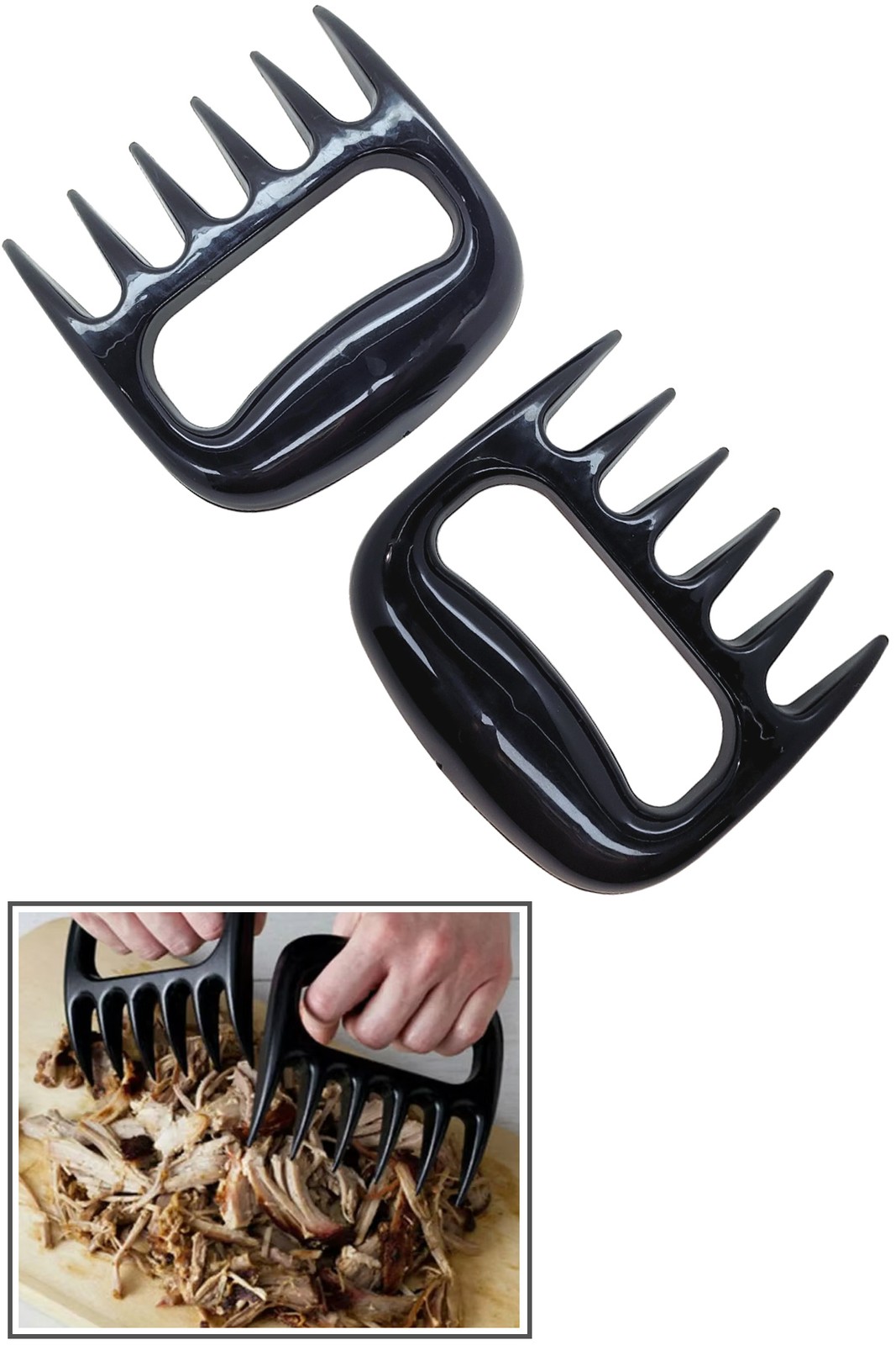 2 Piece Meat Shredder Claws Set - Pull or Handle Meats Like a Pro