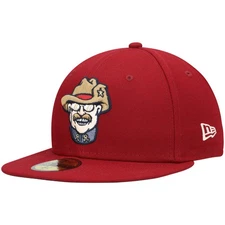 Men's New Era Red Frisco RoughRiders Authentic Collection Team Alternate 59FIFTY