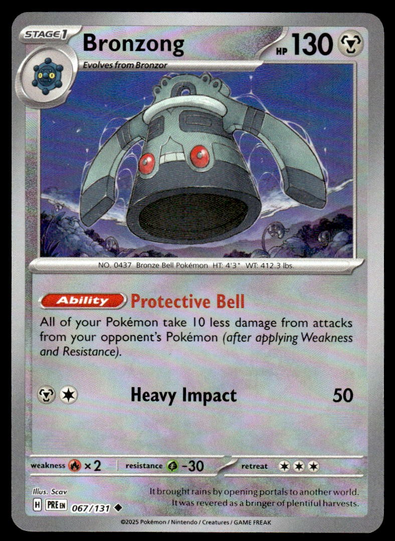 Pokemon TCG SV: Prismatic Evolutions #067/131 Bronzong (Pokeball) NM
