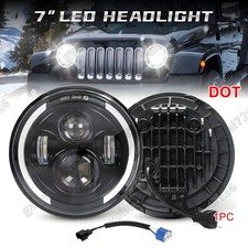 For Jeep Wrangler Jk Lj Tj 1997-18 7 Inch Round Led Headlight High-low Beam Lamp