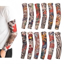 SDXCJY 12 Pieces Tattoos Sleeves Cover Art Arm Fake Tattoo Sleeves Cover For ...