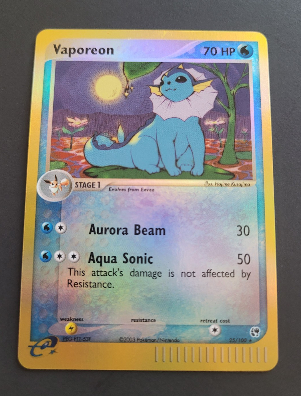 Vaporeon Reverse Holo EX Sandstorm 25/100 - NM