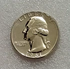 🟅 1961 PROOF 90% Silver Wash. Quarter 25¢