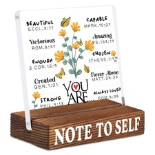 Christian Inspirational Desk Decor with Bible Verses, Faith Based Acrylic Sig...