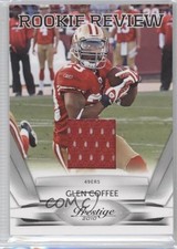 2010 Playoff Prestige Rookie Review Materials Glen Coffee #19 2u3