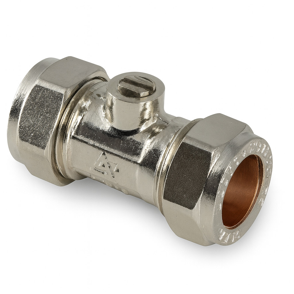Westco 15mm Quarter Turn Chrome Isolating Valve Compression