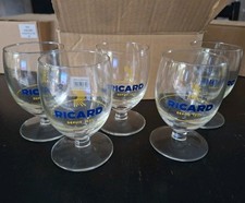 5 verres Ricard ballon 17cl NEUFS en carton.
