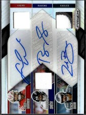Roquan Smith Zack Baun Fred Warner 2025 Prizm Triple Auto Autograph Patch 54/99