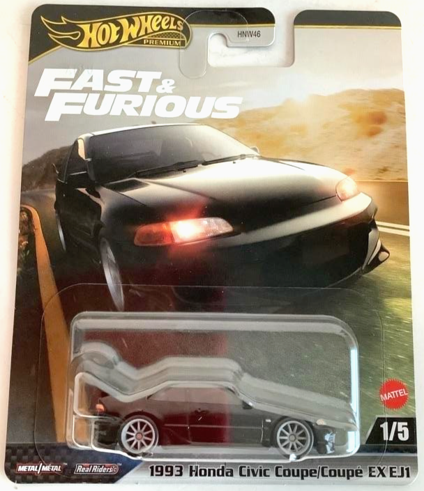 NEW Hot Wheels Premium Fast & Furious 1993 HONDA CIVIC COUPE EX