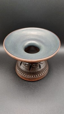 Vintage Keramik Kerzenständer / Studio Pottery. Handarbeit, 9 cm
