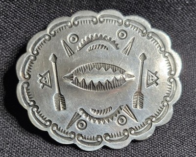 Antique/Vintage Southwestern Style Silver Handmade Pin/Brooch