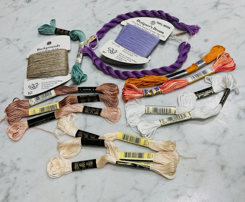 Add to your Stash - 16  New Needlepoint threads in various colors and brands.
