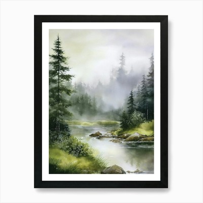 Gerahmtes Wandbild Poster Leinwanddruck Bild Appalachen, Rauchgebirge